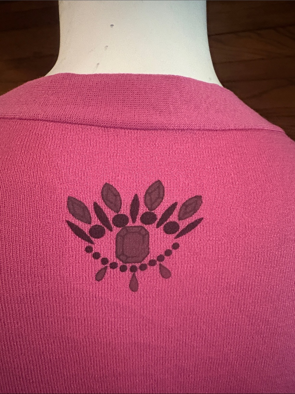 Source Unknown Bright Pink Long Button Cardigan - Picture 4 of 4